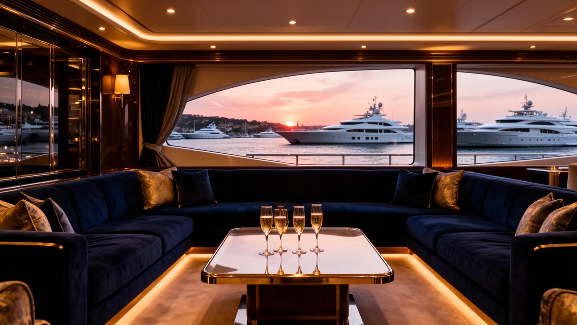 Interior of the Superyacht Lounge at SYF